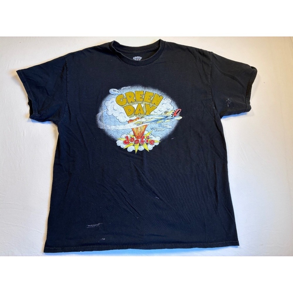 Green Day Dookie Album Art T-Shirt XL Black Men's Band Tee Dookie Music